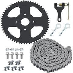 YOXUFA 60T sprocket with 420 chain, front view for reliable mini bike power