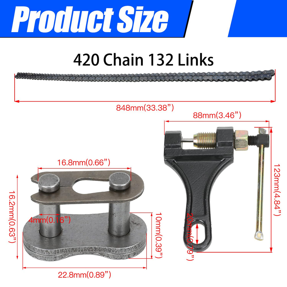 YOXUFA chain installation on motorcycle demonstrating precise fit