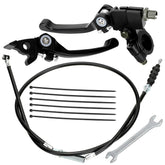 YOXUFA folding clutch lever perch in black front view for durable control.