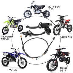 YOXUFA folding clutch lever perch in black rear view showing compact profile.