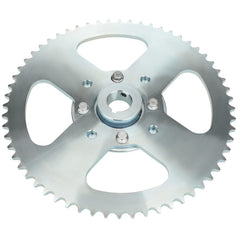 Go kart drive assembly with hub ready for Predator engine integration.
