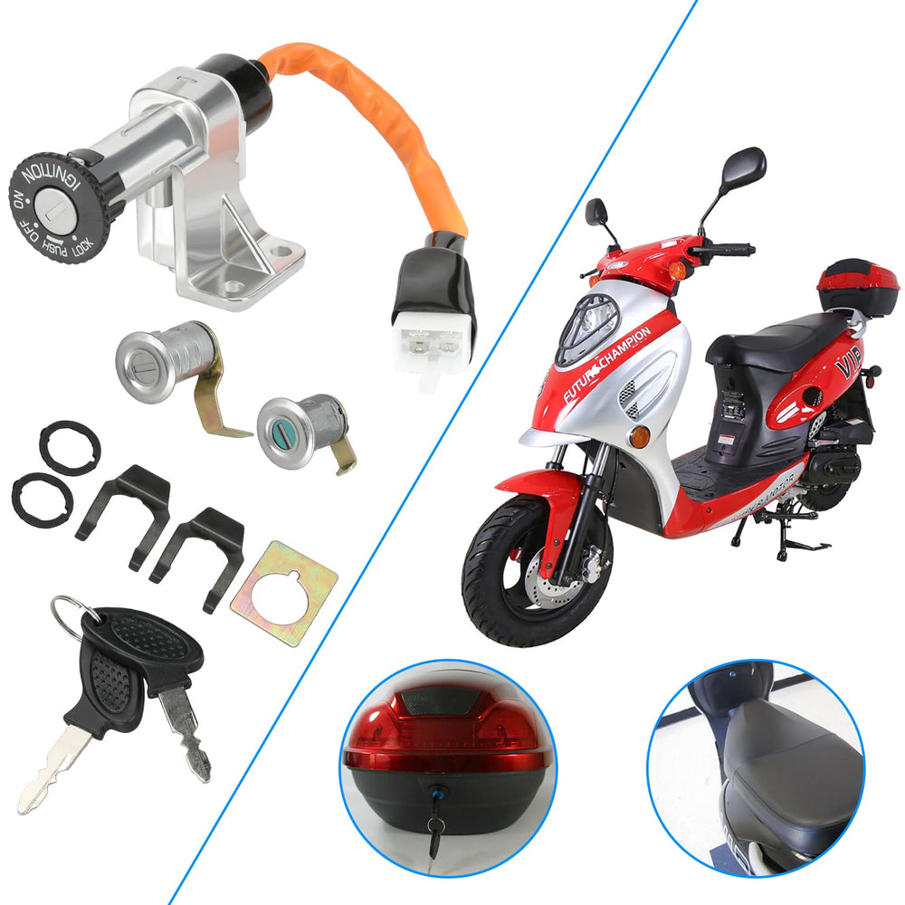 YOXUFA ignition switch key assembly for GY6 50cc and 125–150cc models