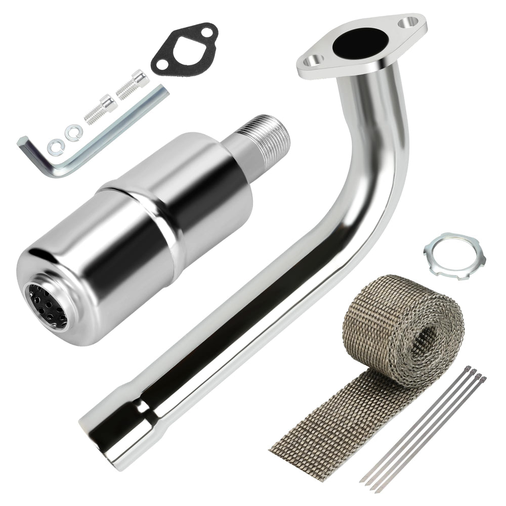 YOXUFA Predator 212 exhaust pipe shows durable fit for mini bikes and go-karts.