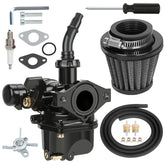YOXUFA PZ19 carburetor side view shows install friendly design for ATVs