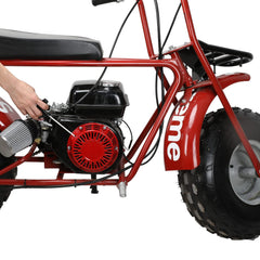 YOXUFA pull starter installed on a mini bike during setup.