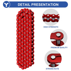 YOXUFA red chain package demonstrates complete parts kit