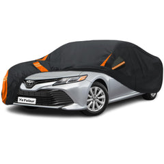 YoYolaur Camry car cover front view showing tailored fit for all-weather protection