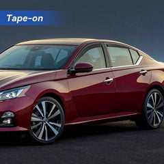 YQAUTEC Altima window visors packaging highlights simple outside-mount installation