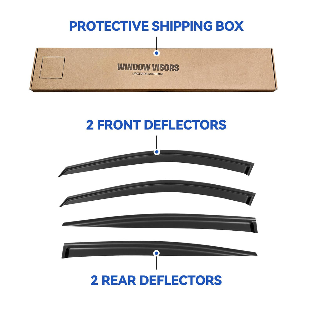 YQAUTEC Altima window visors provide shade and UV protection on sunny drives