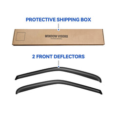 YQAUTEC 2-pack rain guards enhance cab style and airflow