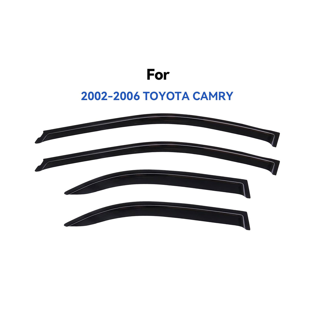 YQAUTEC Camry visor side view with slim profile and wind protection