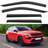 YQAUTEC compass window visor outside-fit on Jeep Compass for rain protection