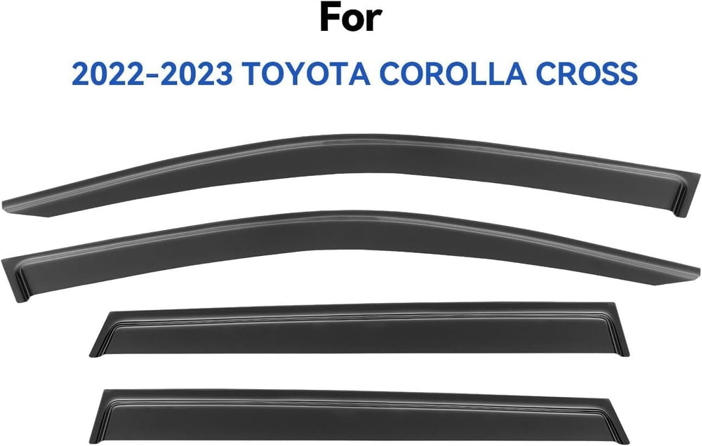 YQAUTEC Corolla Cross front right visor shields and vents