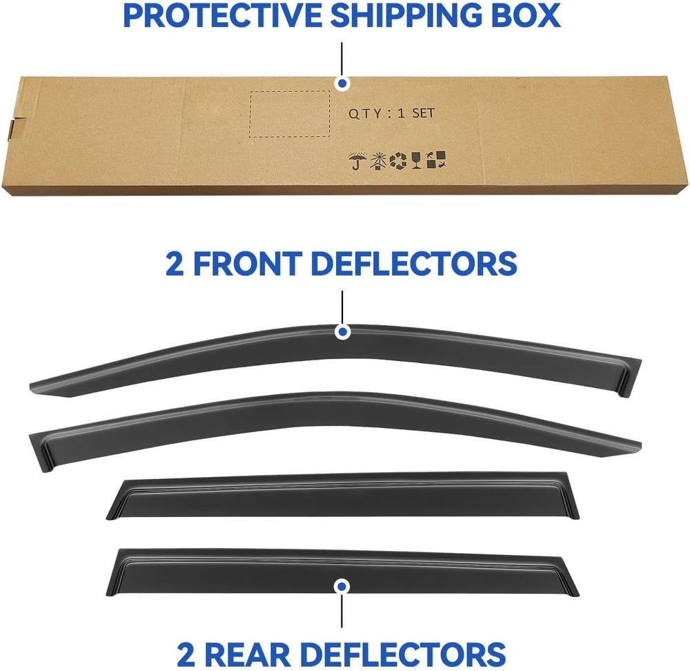 YQAUTEC Corolla Cross out-channel visor closeup showing durable material
