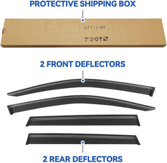 YQAUTEC Corolla Cross out-channel visor closeup showing durable material