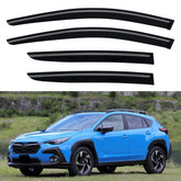 YQAUTEC Crosstrek out-channel visor shields rain and keeps interior fresh.