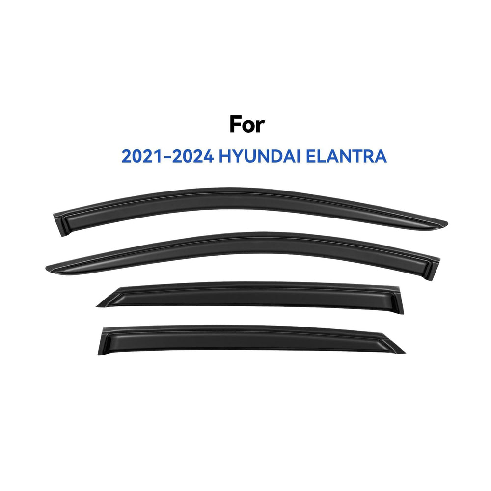 YQAUTEC Elantra front-right window visor keeps rain out while venting