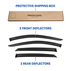 YQAUTEC Elantra side-view window visor shows outside-mount design