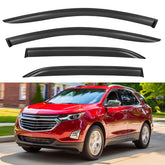 YQAUTEC Equinox window visors with out-channel rain guards for improved airflow and rain protection