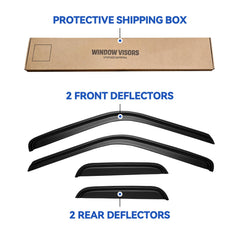 Extended cab wind deflector adds subtle styling with rain protection
