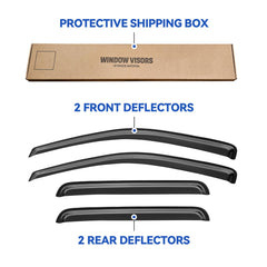 YQAUTEC Ford Ecosport 2004 outside-mount window visor for airflow