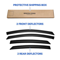 YQAUTEC Ford Fusion visor set shows unobtrusive exterior styling and protection