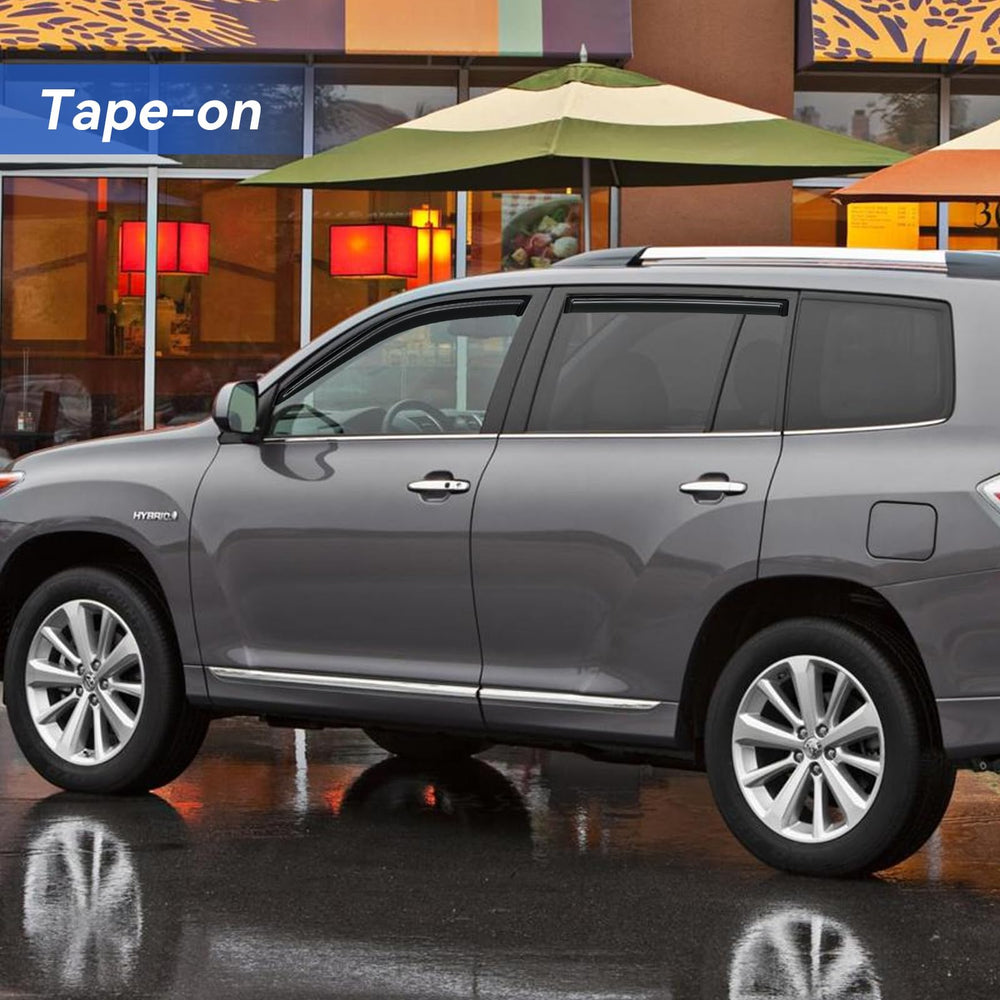 YQAUTEC Highlander rain guard rear left protects interior from splashes