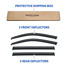 YQAUTEC Highlander window visor side view adds sporty look while deflecting rain