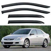 YQAUTEC Honda Accord window visors left-side view for rain protection and fresh air.