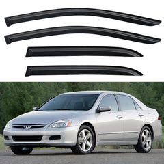YQAUTEC Honda Accord window visors left-side view for rain protection and fresh air.