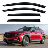 YQAUTEC Mazda CX-50 window visors front view improve airflow and deflect rain