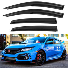 YQAUTEC window visor for Civic Hatchback shields rain while driving