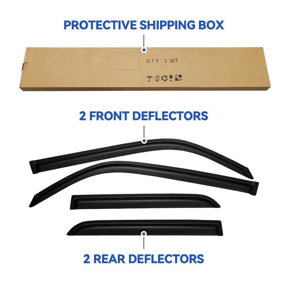 YQAUTEC visors feature 3M-grade tape for secure mounting without drilling.