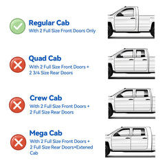 YQAUTEC outside-mount window visors for Silverado/Sierra 1500 regular cab provide shade and ventilation