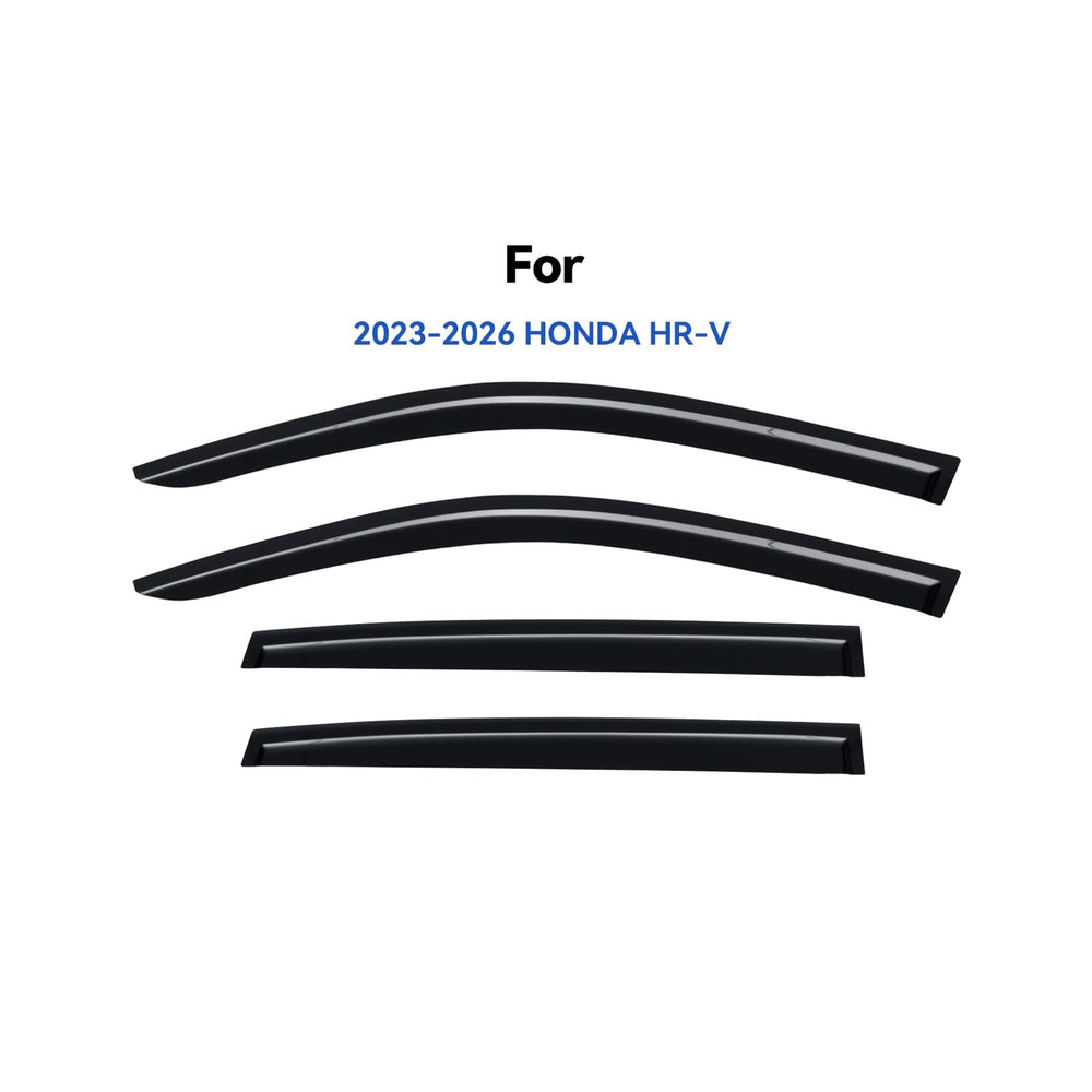 YQAUTEC window visor on Honda HR-V front right for enhanced ventilation and rain shield.