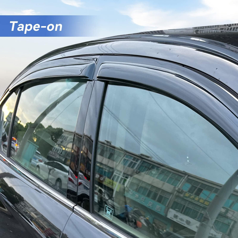 YQAUTEC rain guard tape closeup with strong adhesive shown