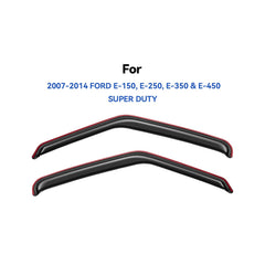 Front-left rain guard deflector from YQAUTEC for Ford E-Series enhances protection.
