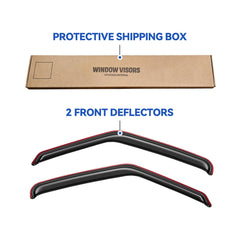YQAUTEC side vent visors for Ford E-Series offer shade and ventilation.
