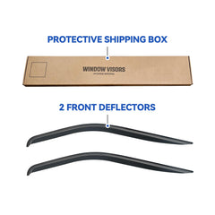 YQAUTEC side window deflectors for Transit 2014-2025 with rain protection
