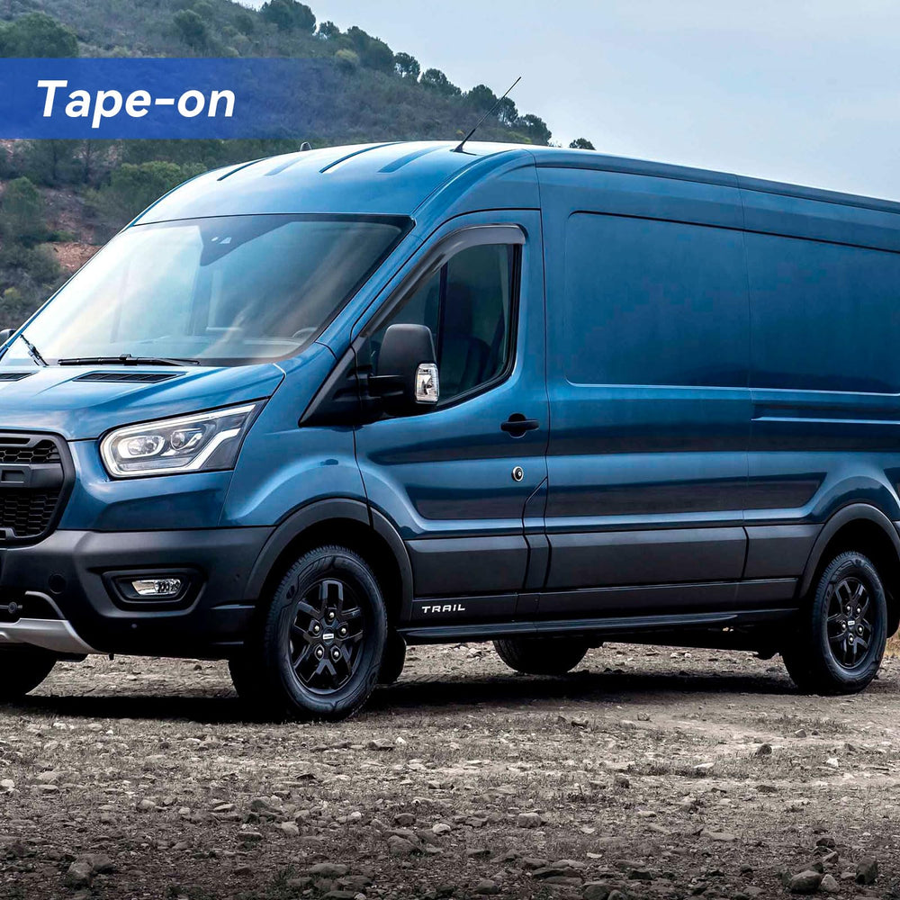 YQAUTEC Transit van window visor aerodynamics for comfort