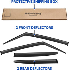 YQAUTEC wind deflectors help protect interior during inclement weather.