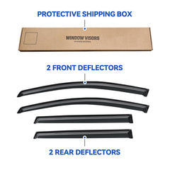 YQAUTEC wind deflector silhouette on vehicle side reduces wind intrusion.