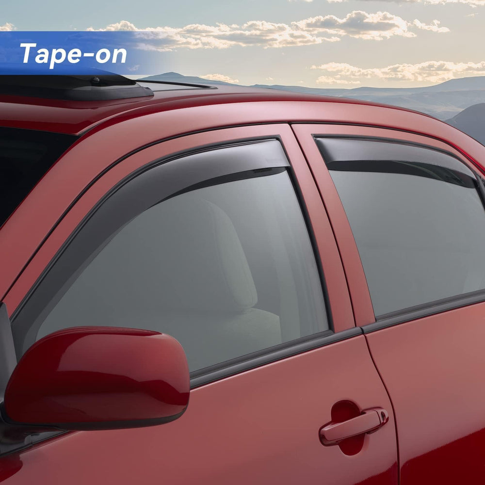 YQAUTEC wind deflectors on Corolla side windows help keep rain out during drives.