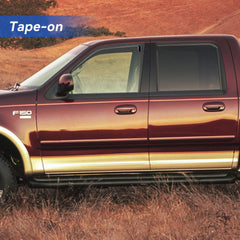 Open window with YQAUTEC visors providing fresh air while deflecting rain.