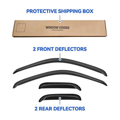 YQAUTEC window deflector close-up showing durable adhesive system.