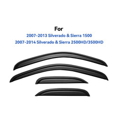 YQAUTEC acrylic rain guard deflector view for Silverado 07-14 model
