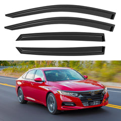 YQAUTEC window visors on Honda Accord front-left for rain protection and airflow