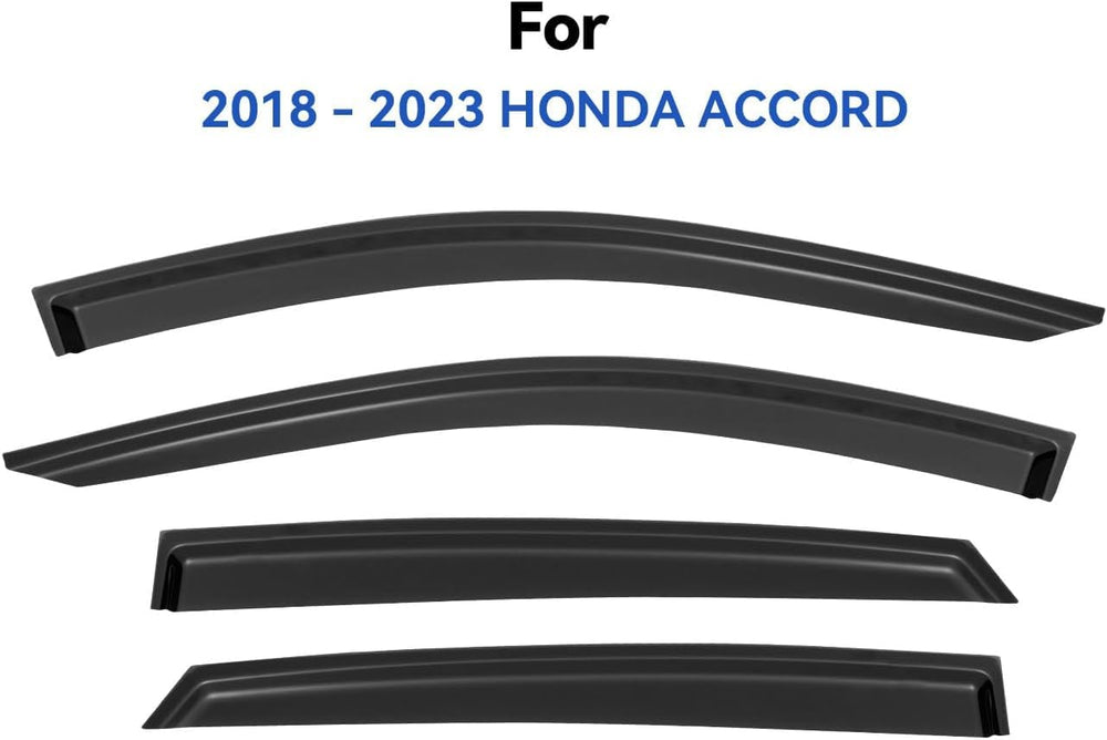 YQAUTEC window visors on Honda Accord front-right improve ventilation with shade