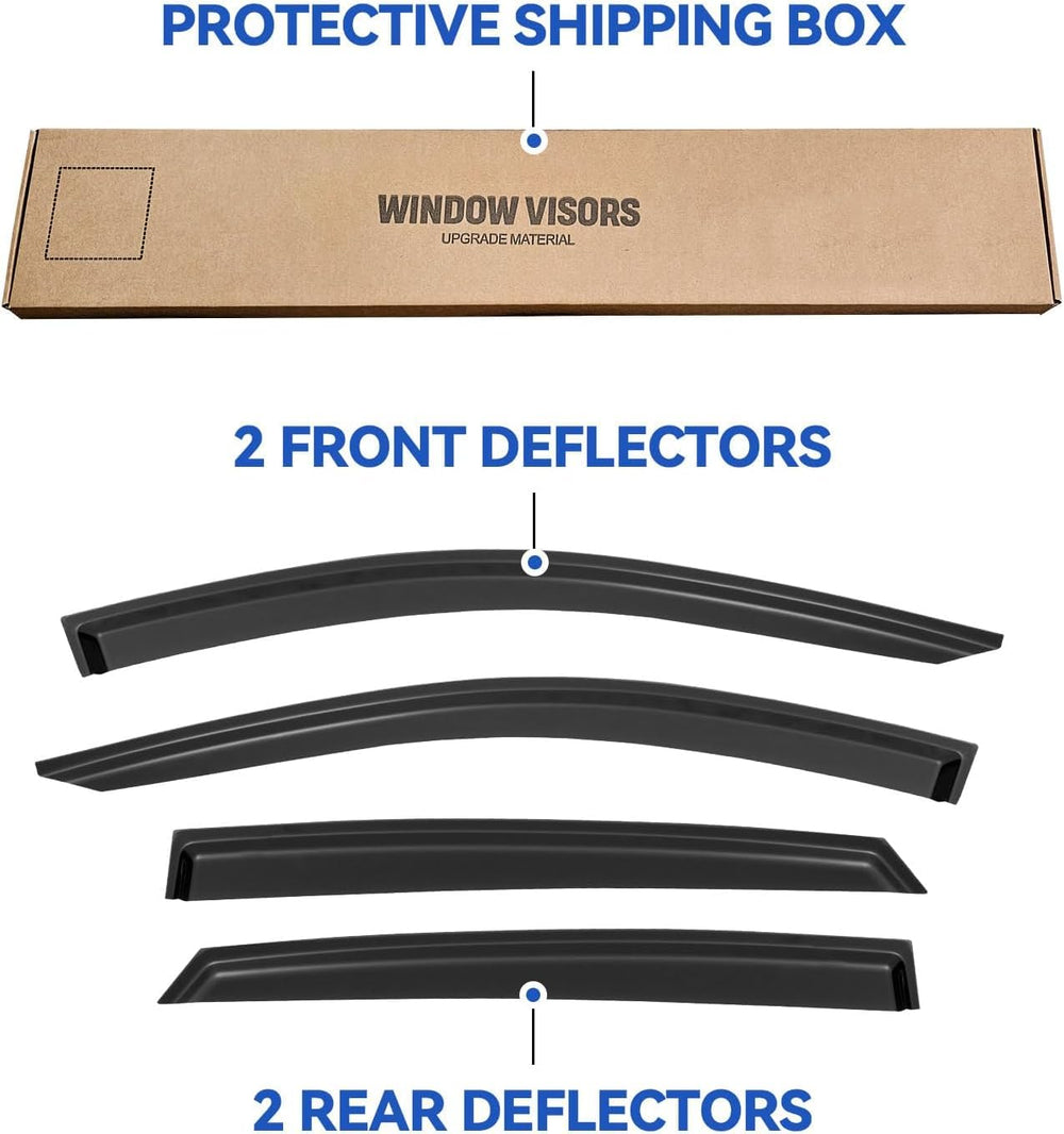 YQAUTEC window visors installation steps for Honda Accord 2018-2023