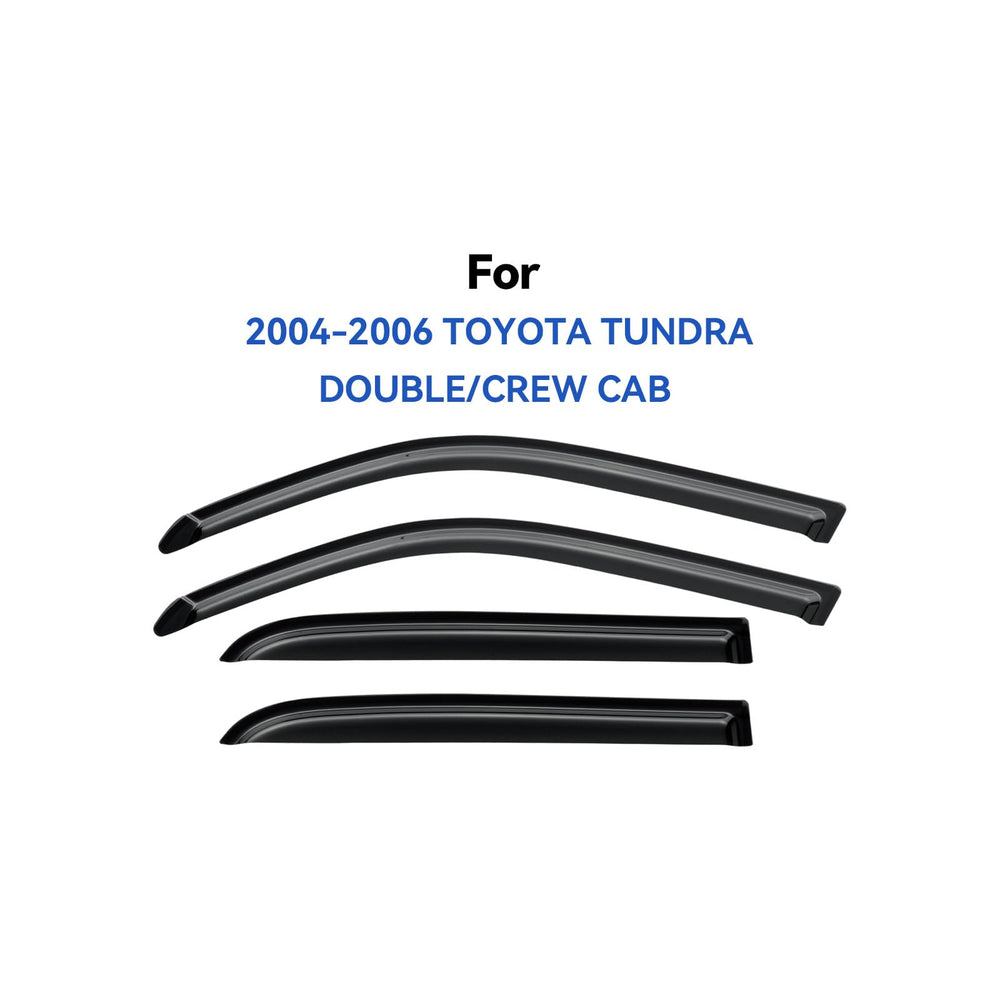 YQAUTEC window visor for Tundra DC front right with rain guard coverage